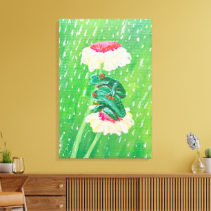 Frösche im Regen Leinwanddruck