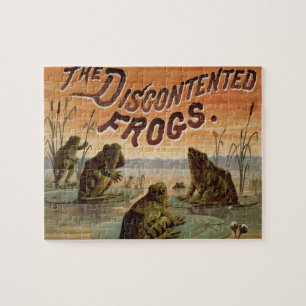 Frösche Lily Pads Moon Illustration