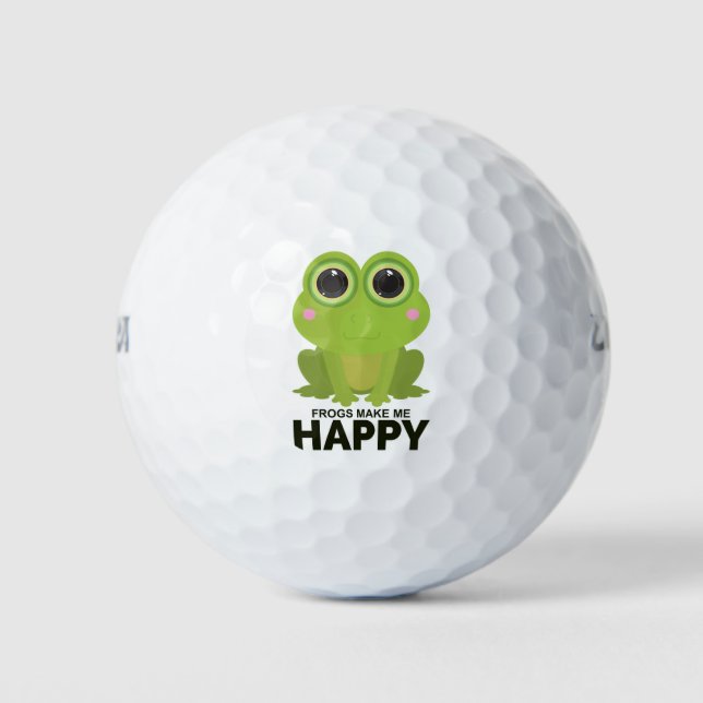 Frösche machen mich glücklich golfball (Vorderseite)