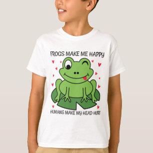 Frösche machen mich glücklich, Menschen machen mei T-Shirt