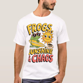 Frösche, Sonnenschein und Chaos - Spaß Sommer Männ T-Shirt