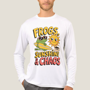 Frösche, Sonnenschein und Chaos - Spaß Sommer Männ Tri-Blend Shirt