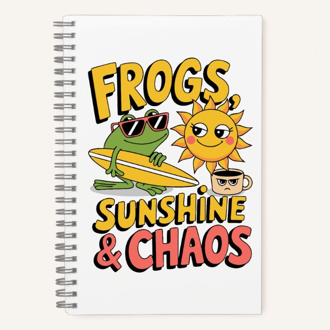 Frösche, Sonnenschein und Chaos - Spaß Sommer Notizbuch (Vorderseite)