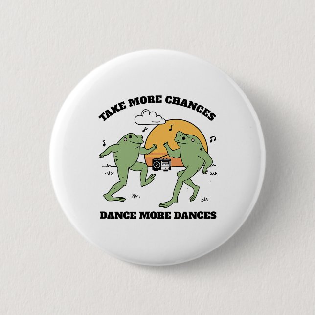 Frösche tanzen zusammen button (Vorderseite)