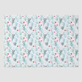 Frösche und Herzen Frösche als Ballons Seidenpapier