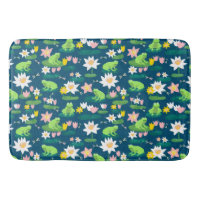 Frösche und Lily Pads Niedliche Custom Navy Blue