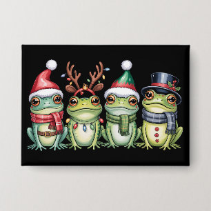 Frösche Weihnachten Froschliebhaber Süßer Weihnach Button