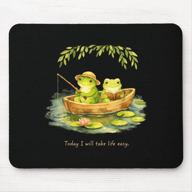 Frösche werden das Leben leicht haben, entspanntes Mousepad (Vorne)