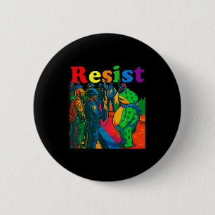 Frösche widerstehen Portland-Frosch-Protest Vintag Button
