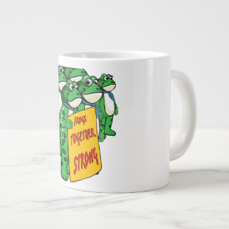 Frösche zusammen stark Jumbo-Tasse