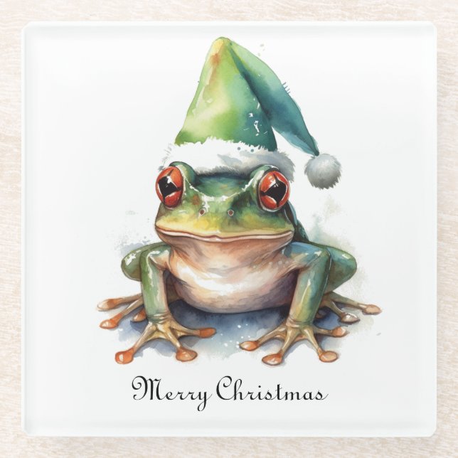 Froscher Weihnachtsfrosch, Brauch Glasuntersetzer (Vorderseite)