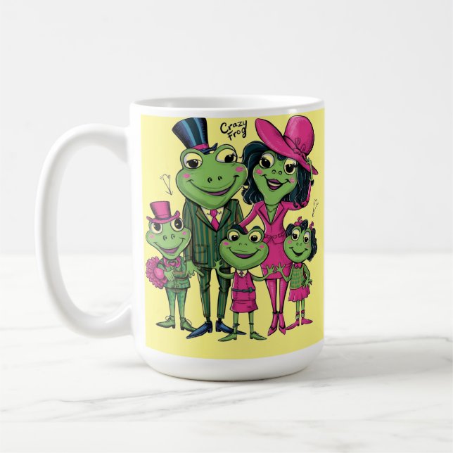 Froschfamilie Mug Kaffeetasse (Links)