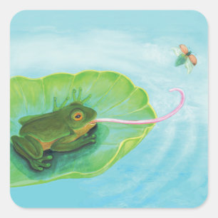 Froschfänger Quadratischer Aufkleber