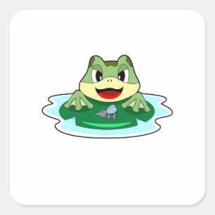 Froschfliege Quadratischer Aufkleber