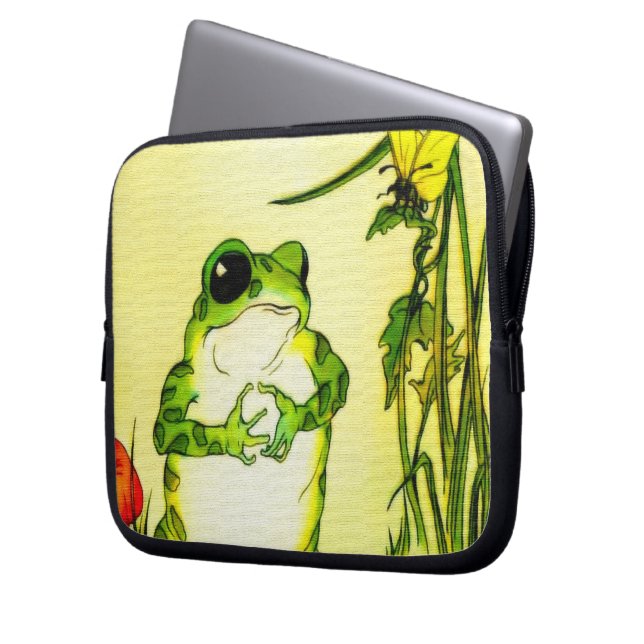 Froschfrosch Laptopschutzhülle (Vorderseite Links)