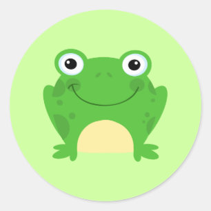 Froschfrösche Amphibien Niedlicher Cartoon Tier Runder Aufkleber