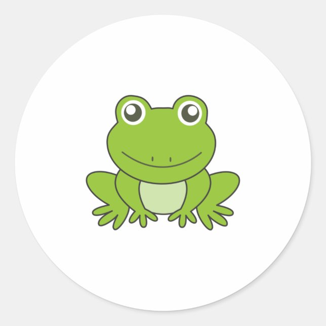 Froschfrösche Funny Animal Friends for Kids Runder Aufkleber (Vorderseite)
