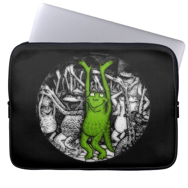 Froschfrosche Laptopschutzhülle (Vorderseite)