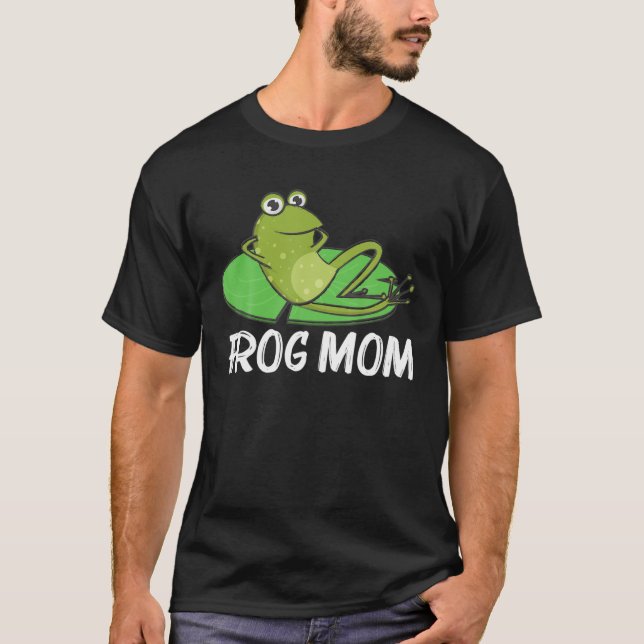 Froschgeschenk für Mamas Frauen Niedliche Bullfros T-Shirt (Vorderseite)