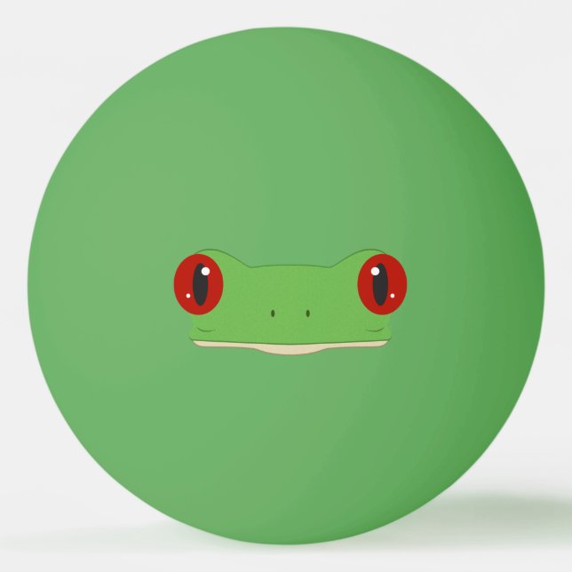 Froschgesicht Tischtennisball (Vorderseite)