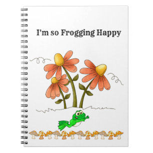 Froschglück Pilz Notizbuch Notizblock