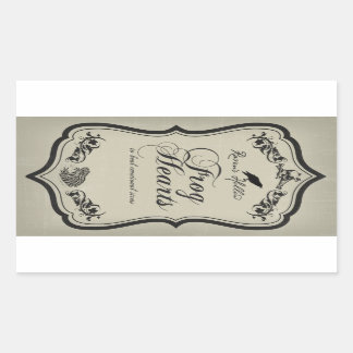 Froschherzen Halloween-Glas-Sticker-Etikett Rechteckiger Aufkleber