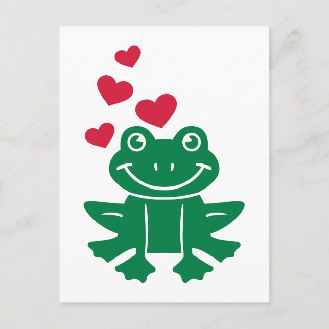 Froschherzen Liebe Postkarte (Vorderseite)