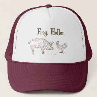 Froschholler-Fernlastfahrer-Hut (Schwein u. Küken) Truckerkappe