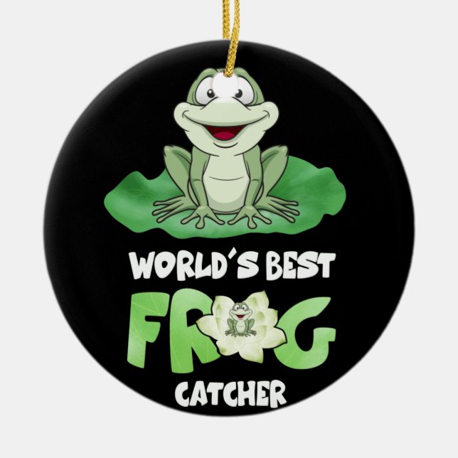 Froschjäger der Welt Keramik Ornament (Vorne)