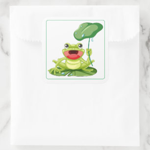 Froschkleber Quadratischer Aufkleber
