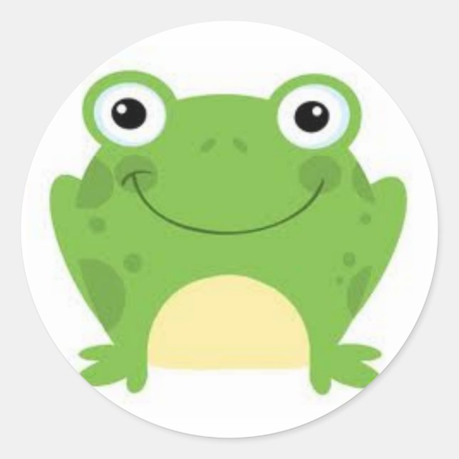 Froschkleber Runder Aufkleber (Vorderseite)