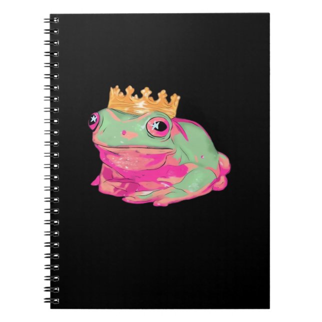 Froschkönig Funky Meme Klassischer Stil Notizblock (Vorderseite)