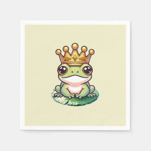 Froschkönig in Goldener Krone Baby Shower Geburtst Serviette