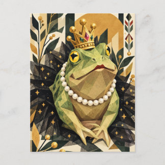 Froschkönigin Geometrische Kunst Postkarte