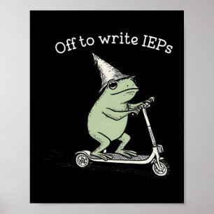 Froschlehrer auf dem Weg, IEPs zu schreiben Poster