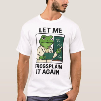 Froschlehrer - Funny Classroom Chalkboard Cartoon T-Shirt
