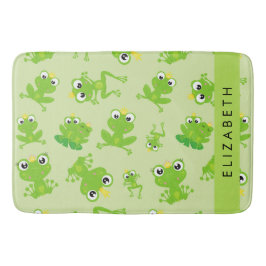 Froschmuster, grüne Frösche, Froschprinz, Ihr Name Badematte