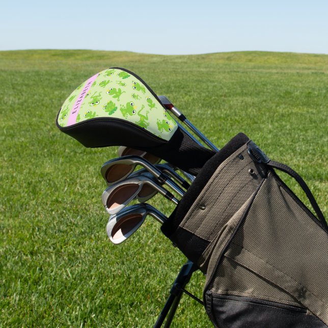 Froschmuster, grüne Frösche, Froschprinz, Ihr Name Golf Headcover (In SItu)