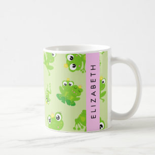 Froschmuster, grüne Frösche, Froschprinz, Ihr Name Kaffeetasse