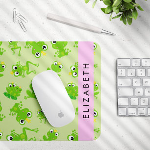 Froschmuster, grüne Frösche, Froschprinz, Ihr Name Mousepad