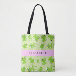 Froschmuster, grüne Frösche, Froschprinz, Ihr Name Tasche
