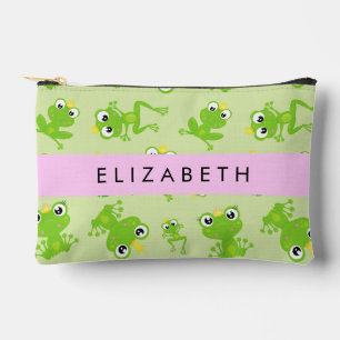 Froschmuster, grüne Frösche, Froschprinz, Ihr Name Zubehörtasche