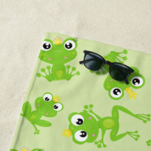 Froschmuster, Niedliche Frösche, grüne Frösche, Fr Strandtuch
