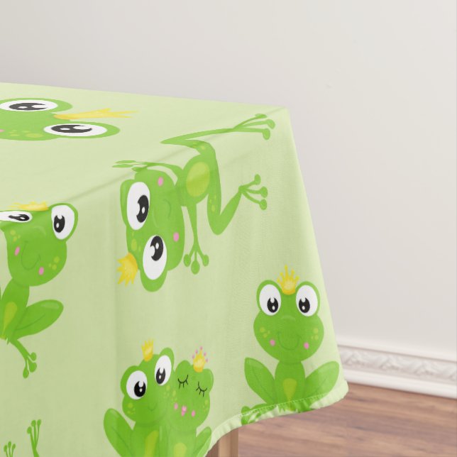 Froschmuster, Niedliche Frösche, grüne Frösche, Fr Tischdecke (Beispiel)
