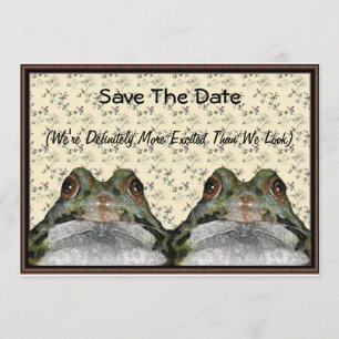 Froschpaar: Niedlich, lustig, Save the Date: Kunst Date