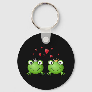 Froschpaare mit Herz. Schlüsselanhänger