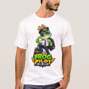 Froschpilot – Lustiger königlicher Frosch Aviator T-Shirt