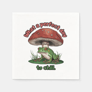 Froschpilz - Was für ein perfekter Tag zum kühlen Serviette