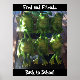 Froschposter anpassen Zurück zur Schule Poster