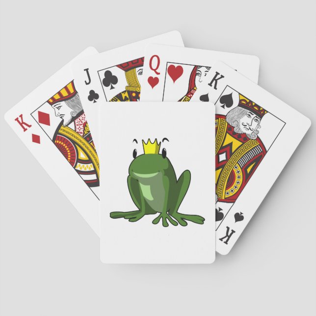 Froschprinz-Cartoon Spielkarten (Rückseite)
